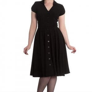 Hell Bunny Plus Size 1950s Button Up Keely Swing Dress